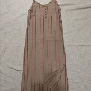 Rip Curl Beige and Red Striped Dress